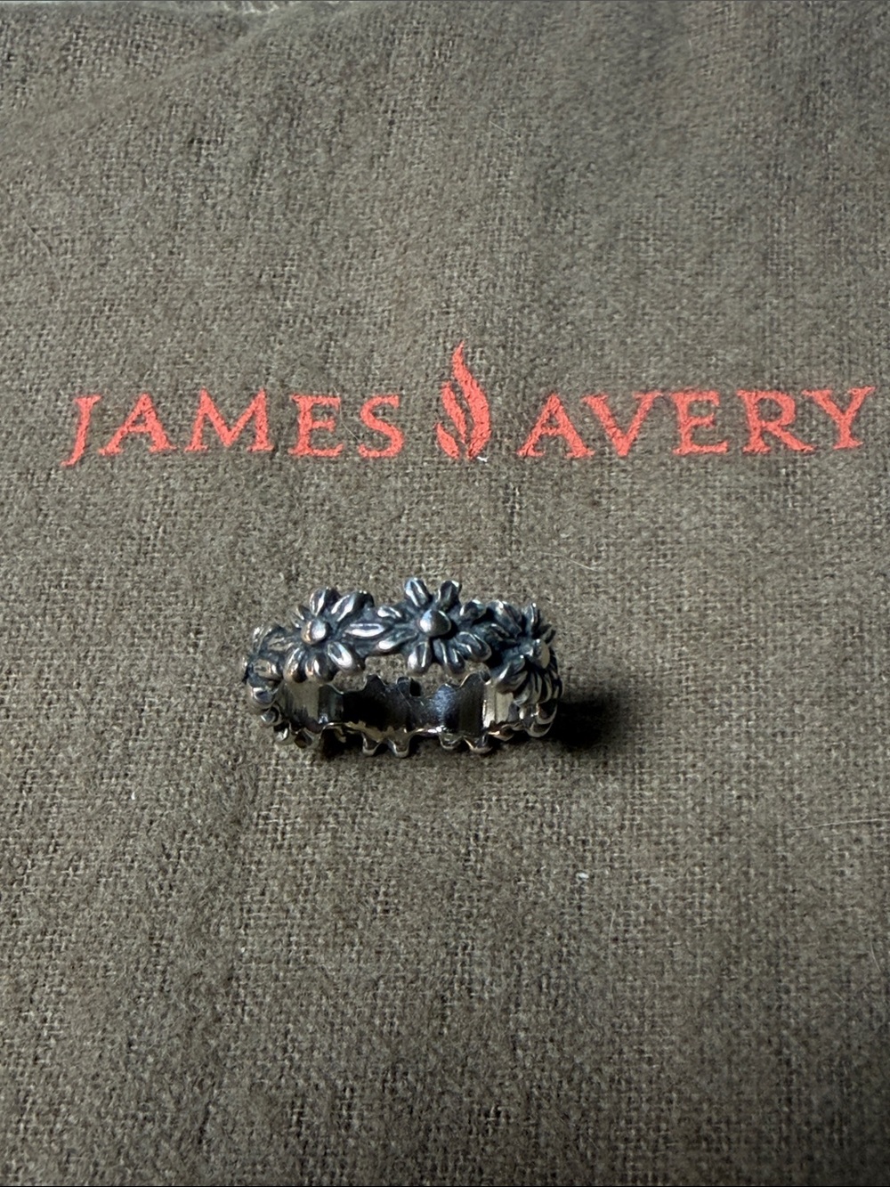 James Avery Silver Daisy Margarita Ring size 6